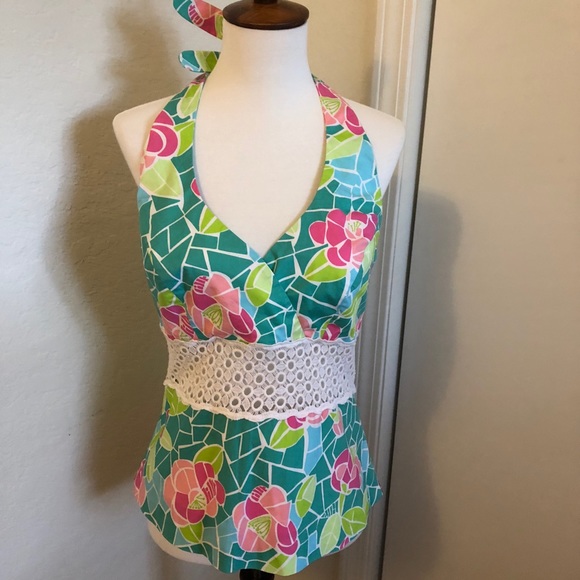 Lilly Pulitzer Floral Halter - Picture 1 of 4